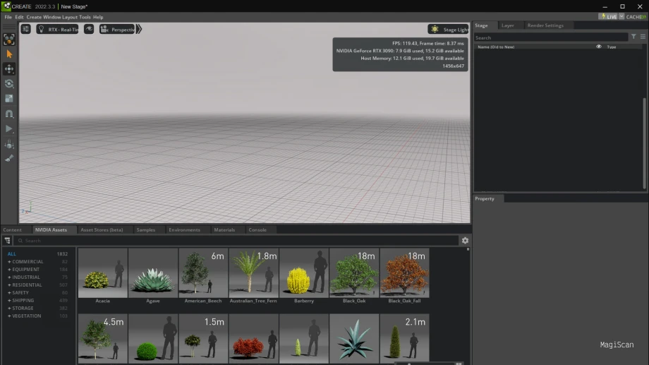 Open Omniverse environment
